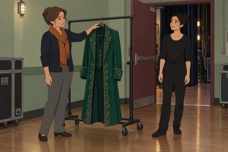 El cuestionario sobre vestuario muestra un abrigo.