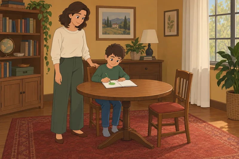 Children's Depression Inventory shows calm home reflection.