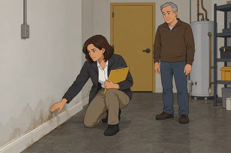 Coverage Quiz depicts a property claim inspection.
