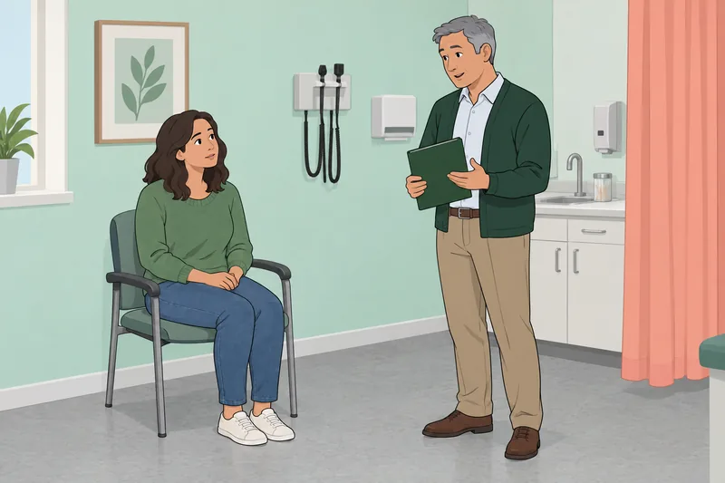 Coverage Quiz shows a clinic coverage discussion.