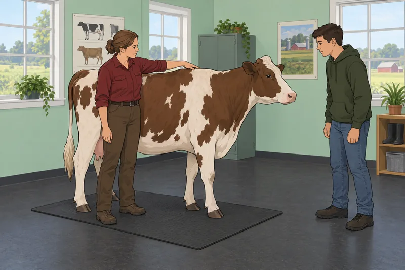 Cow Parts Quiz shows a learner studying withers.