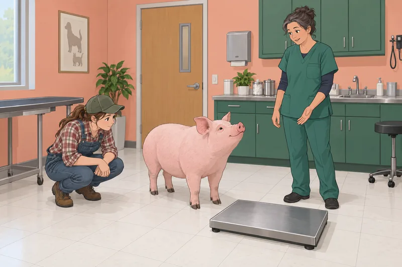 El cuestionario sobre vacas muestra una revisión veterinaria.