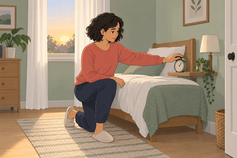 Create a Morning shows a calm clock-setting start.