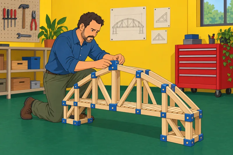 Creativity in Professional builds a bridge model.