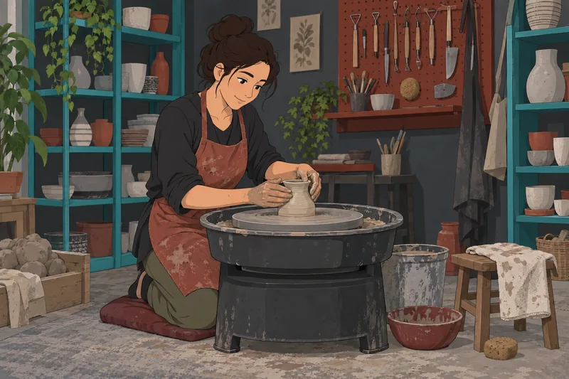 Creativity Quiz follows a maker refining clay.