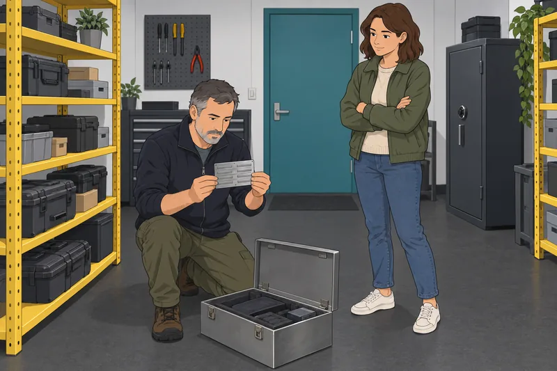 Crypto Quiz: A technician inspects recovery storage.