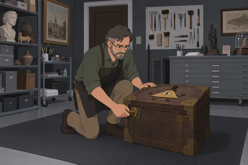 Curse Breaker Quiz beside a locked case.