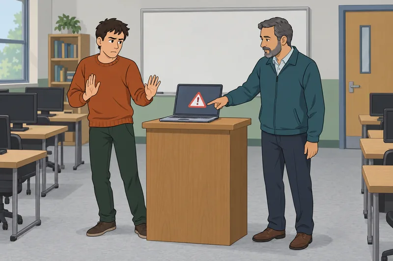 Cyber Security Quiz shows a careful laptop check.