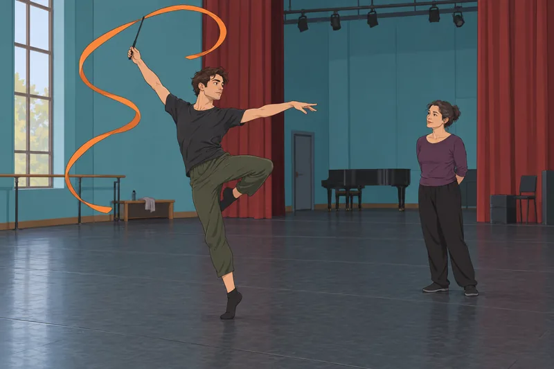 Dancer Quiz captures a careful ribbon landing.