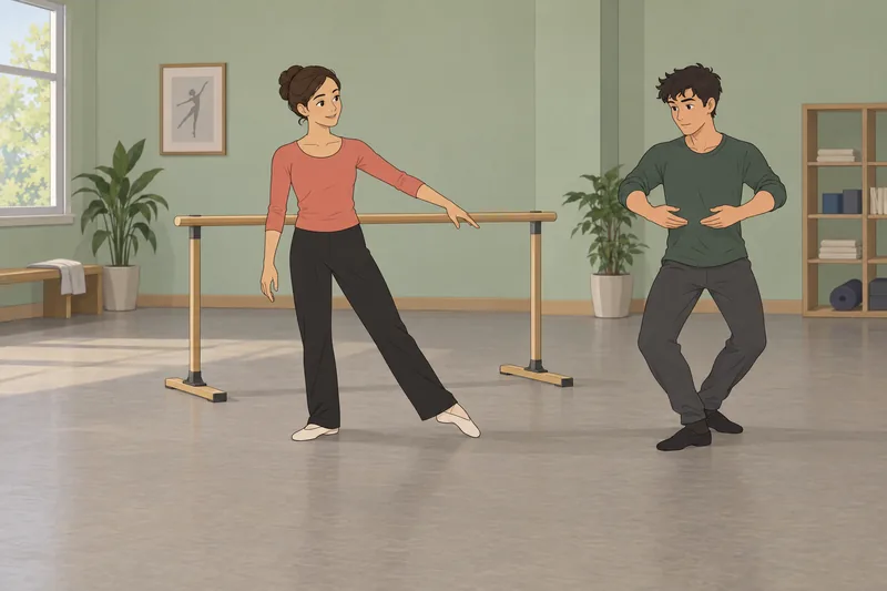 Dancer Quiz shows timing at the barre.