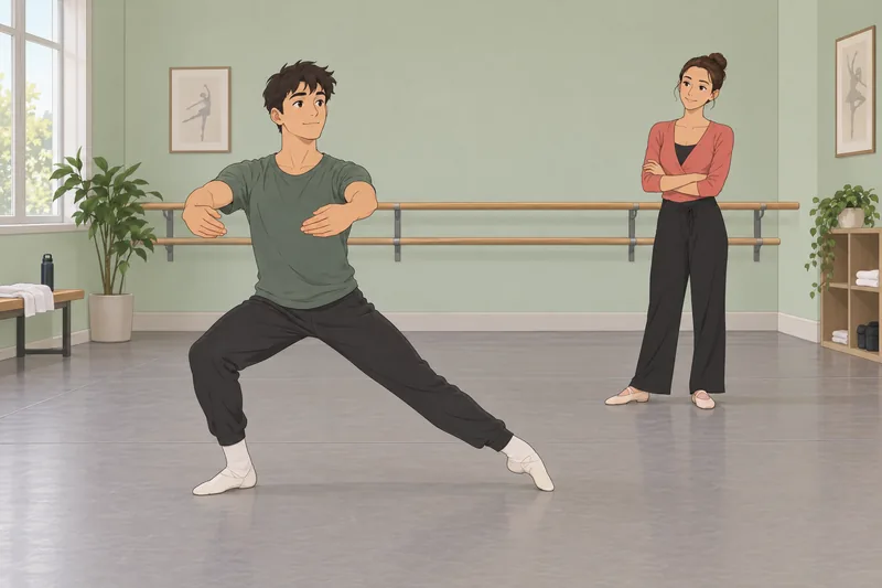 sobre danza muestra ritmo preciso en la barra.