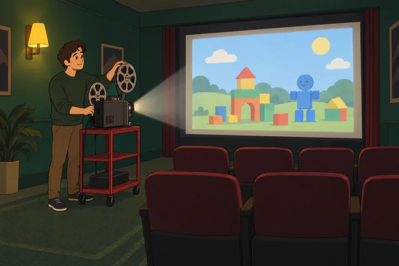 El cuestionario sobre DanTDM muestra un proyector.