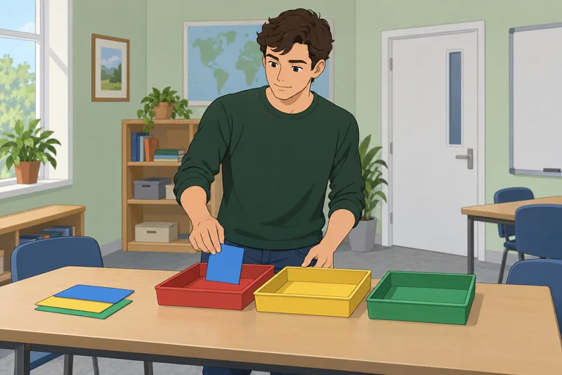 Data Science Quiz shows learner sorting cards.