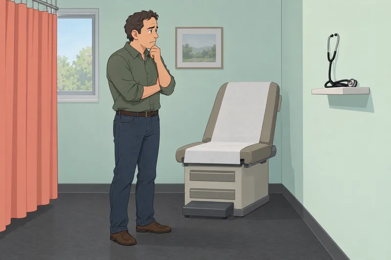 Death Anxiety Scale shows a worried clinic moment.