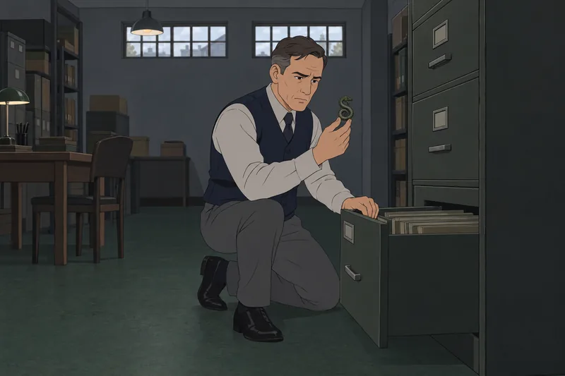 Death Eater Quiz: clerk secures a serpent token.
