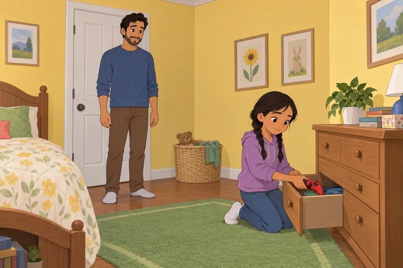 Computer Addiction Assessment appears in a child’s bedroom.
