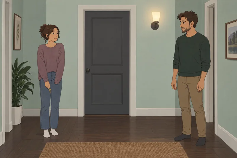Interactional Personality Dependence: She waits outside.
