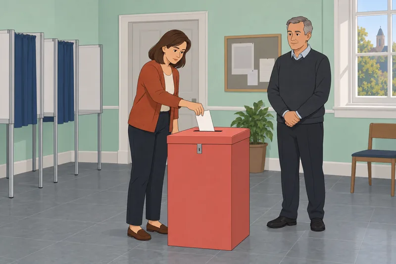 Democrat or Republican? This station records choices.