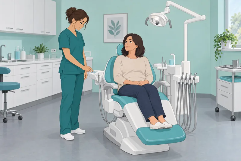 Dental Assistant Quiz shows a ready dental chair.