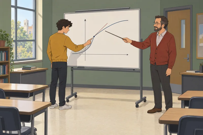 Derivative Quiz shows a tangent curve lesson.