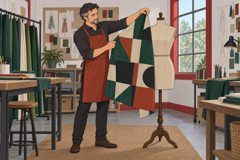 Design Career Quiz shows fabric selection.