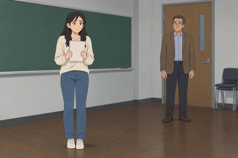 Anxiety Level Assessment shows a tense classroom moment.