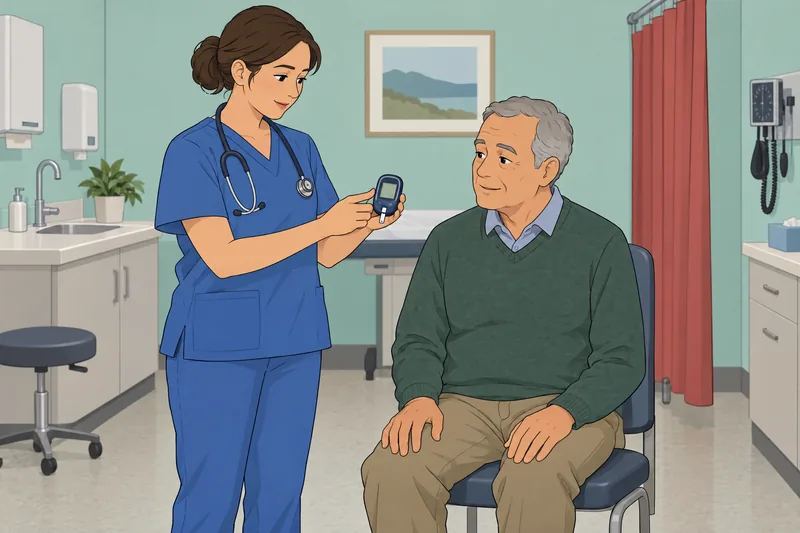 Diabetes Quiz for nurses reviews glucose checks.