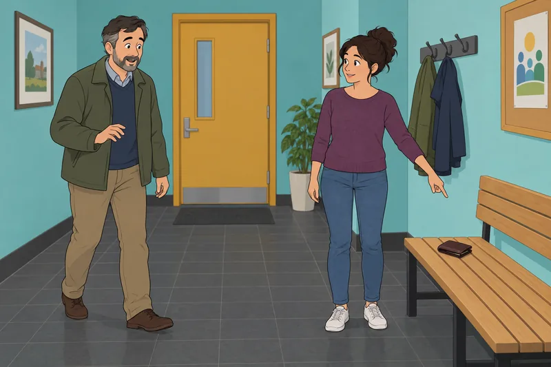 El diagnóstico de la aparece en un pasillo.