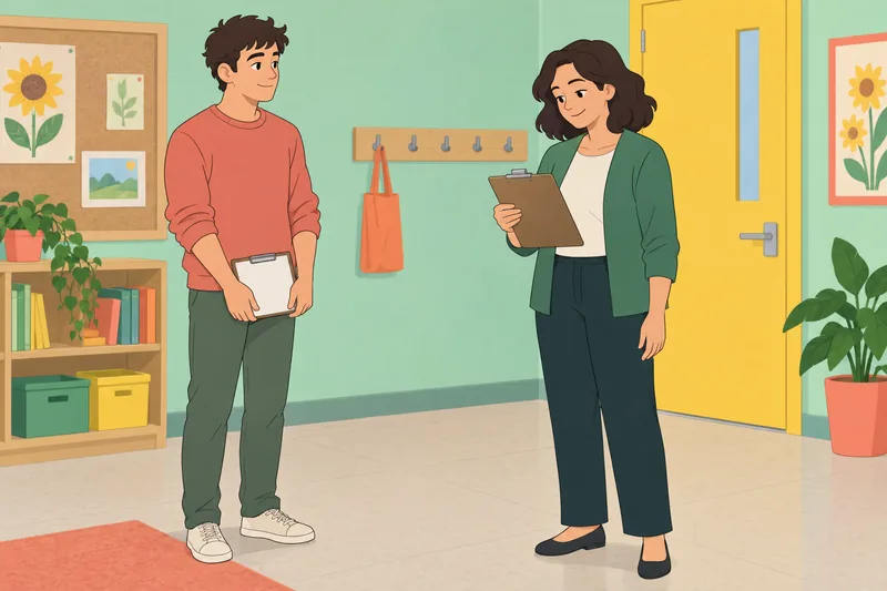 Escena del diagnóstico de competencia en un aula.