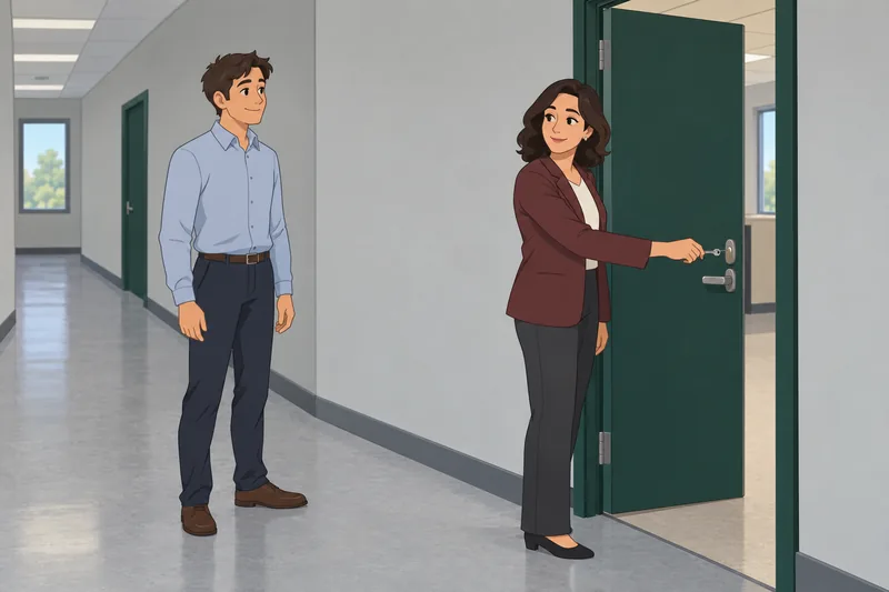Personal Psychological Safety beside an open office door.