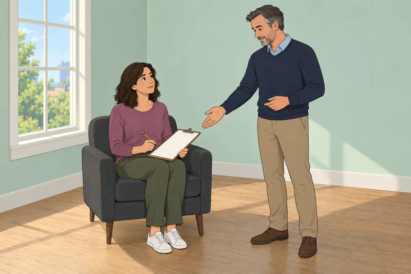 Personal Psychological Safety in a calm counseling room.