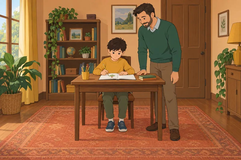Schoolchildren's Academic Motivation appears during homework.