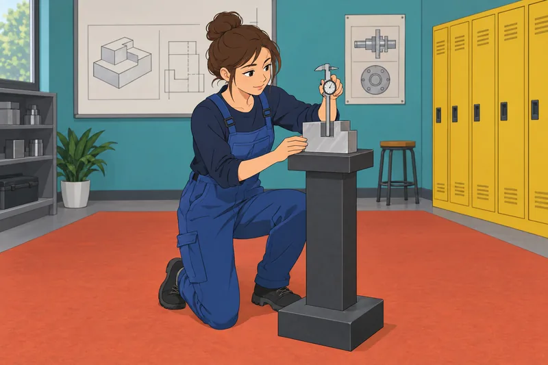 Dial Caliper Quiz shows a student checking depth.
