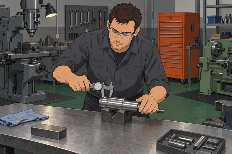 Dial Caliper Quiz shows shaft measurement.