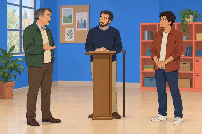 Quiz de tendencias retrata un moderador atento.