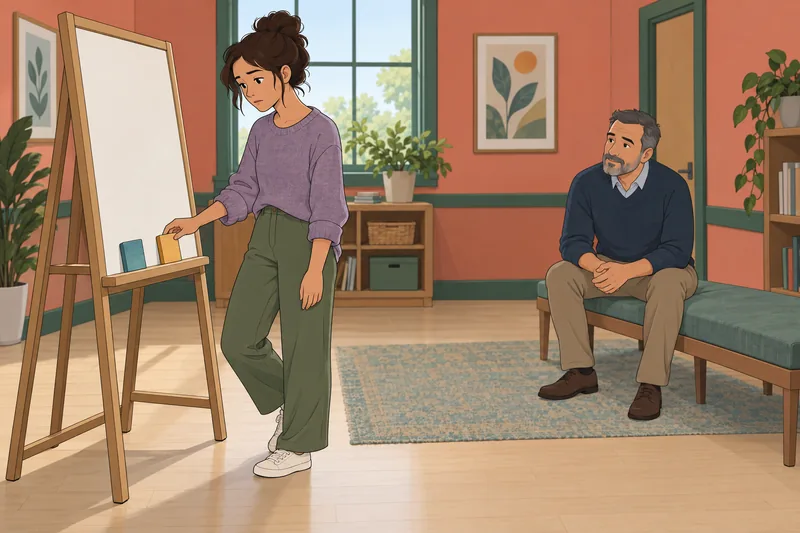 DID Test shows separated tiles on an easel.