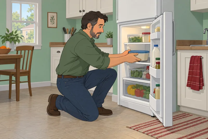 Diet Quiz shows safe leftovers in a kitchen.
