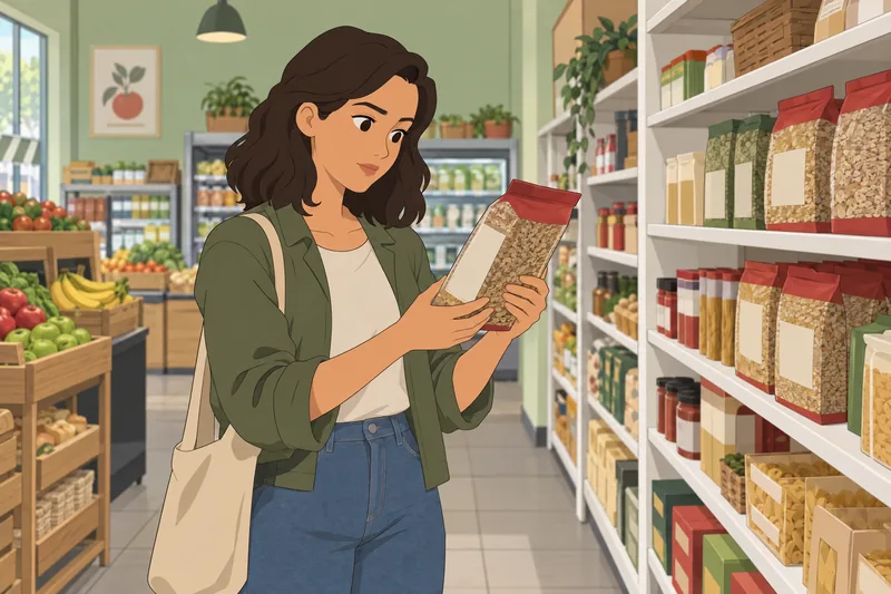 Diet Quiz shows label reading.