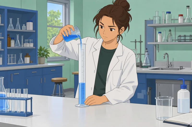 Dimensional Analysis Quiz shows a measuring cylinder.