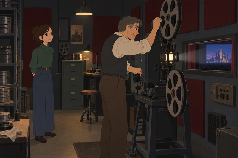 Disney Quiz with points toward a film projector.