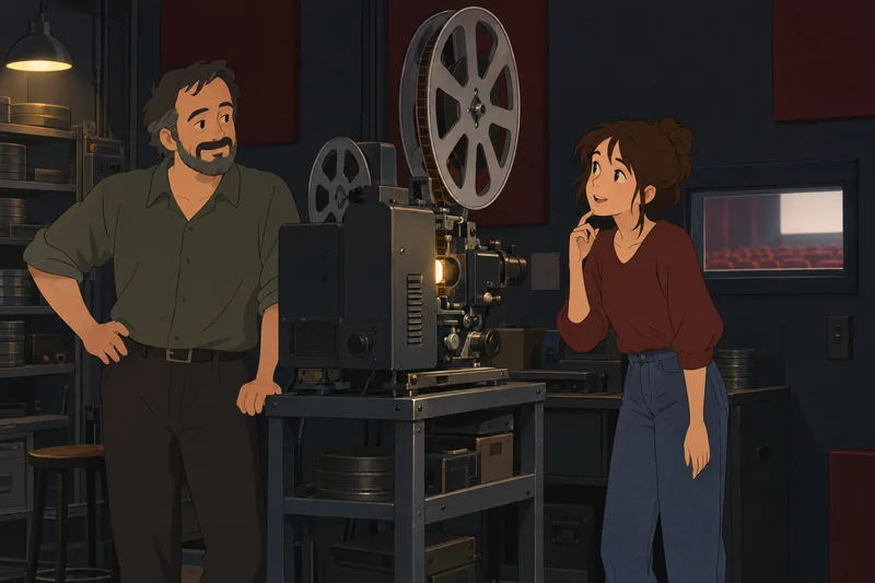 Quiz de Disney señala un proyector de cine.