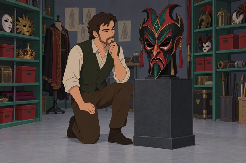 Disney Villain Quiz highlights a theatrical mask.