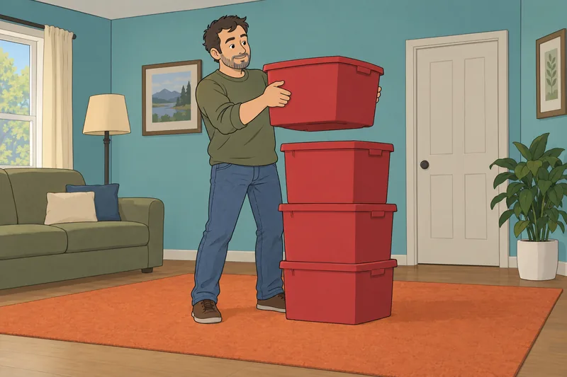 El cuestionario de materialismo muestra cajas acumuladas.