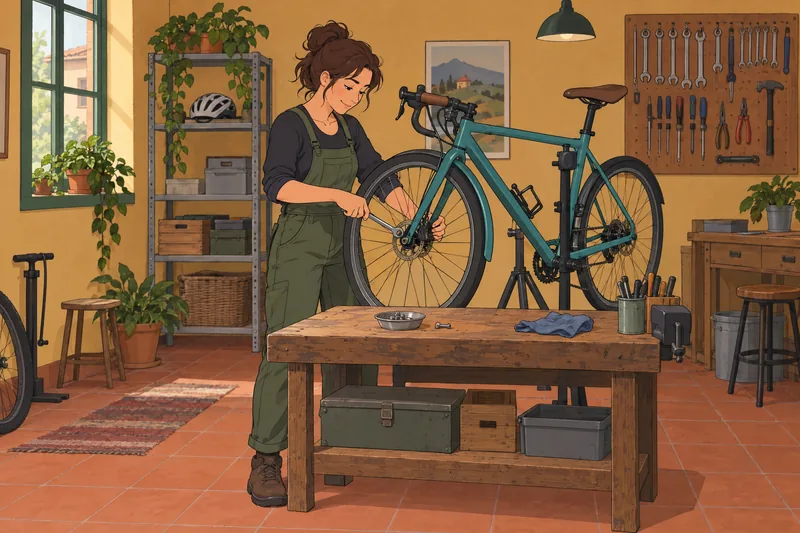 Dispositional Resilience Scale: steady hands repair a bicycle.