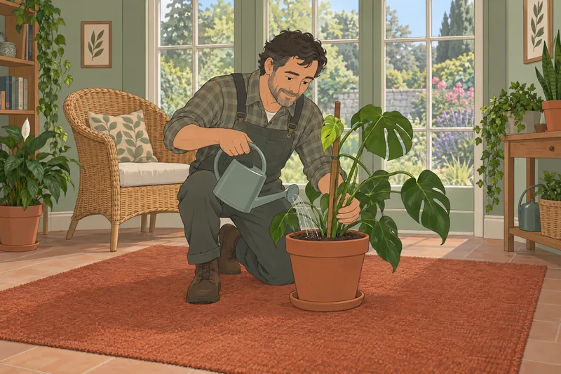 escala de resistencia: una jardinera sostiene un brote.
