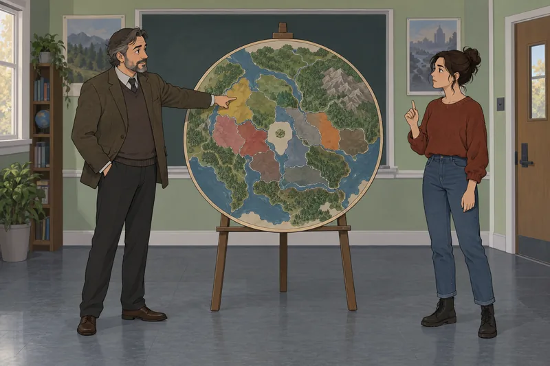 District Quiz: a map prompts Panem recall.