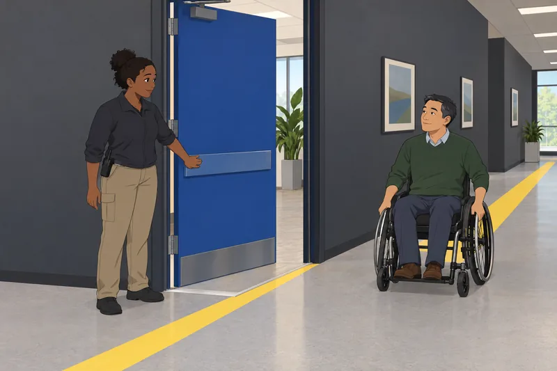 El cuestionario sobre diversidad acompaña una puerta accesible.