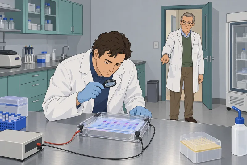 Este cuestionario sobre el ADN presenta un gel.