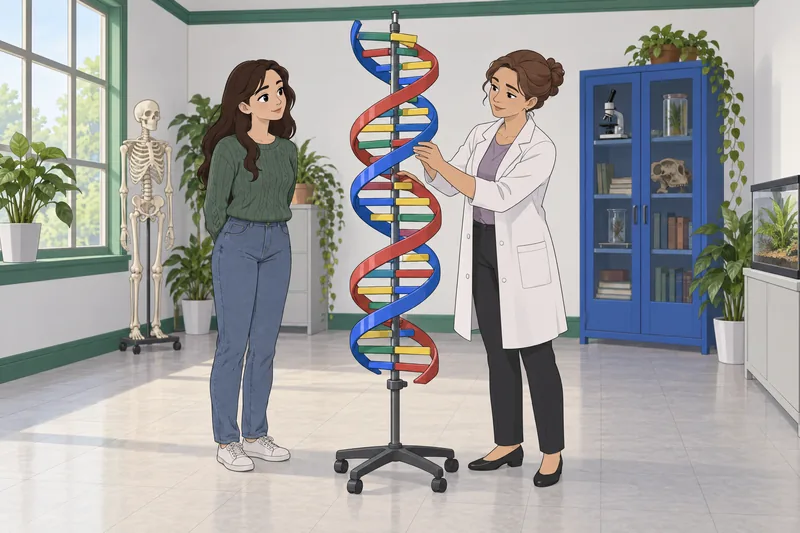 Este cuestionario sobre el ADN muestra una hélice.
