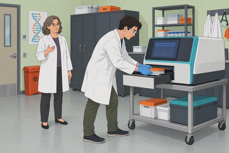 DNA Technology Quiz shows a sequencing instrument.
